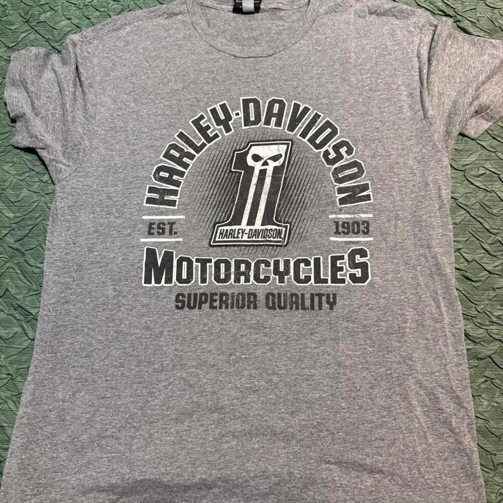 Harley-davidson Men's Grey T-shirt